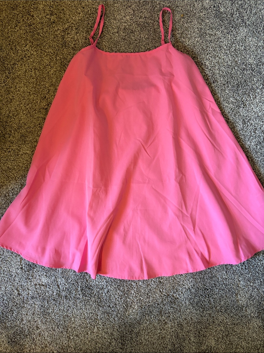 SHEIN Hot Pink Spaghetti-Strap Flared Sundress